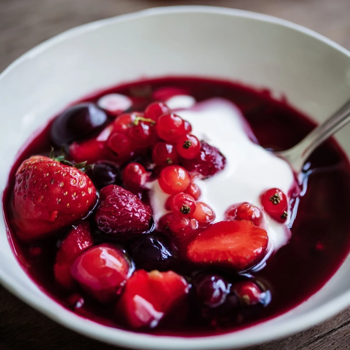 Rote Beeren Pudding klassisch